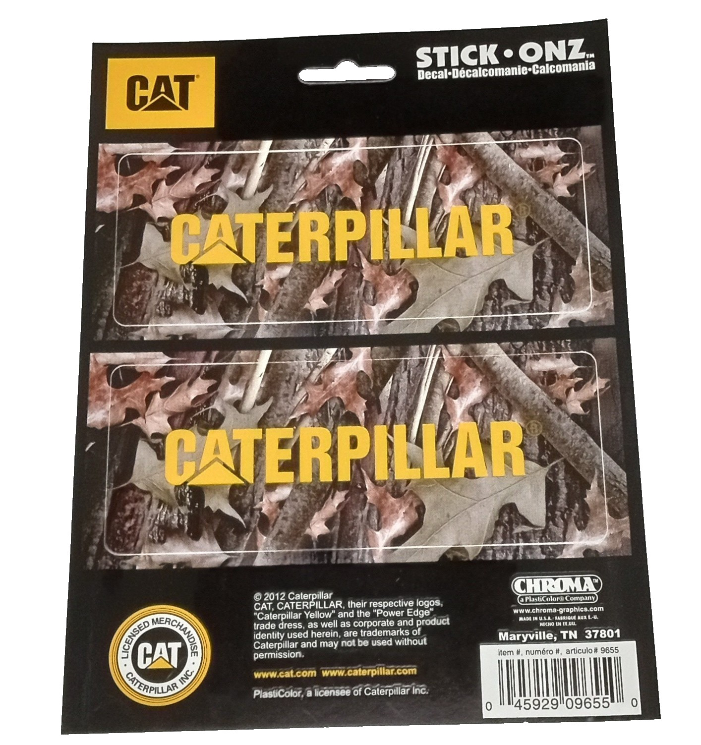 Vinyl CATERPILLAR Decal 5 1/4″ x 2″ ( 2 Per Sheet ) Camouflage Design USA Made