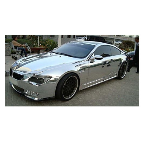 12”X78”Chrome Mirror Silver Vinyl Wrap Sticker Decal Film Sheet,Self-Adhesive