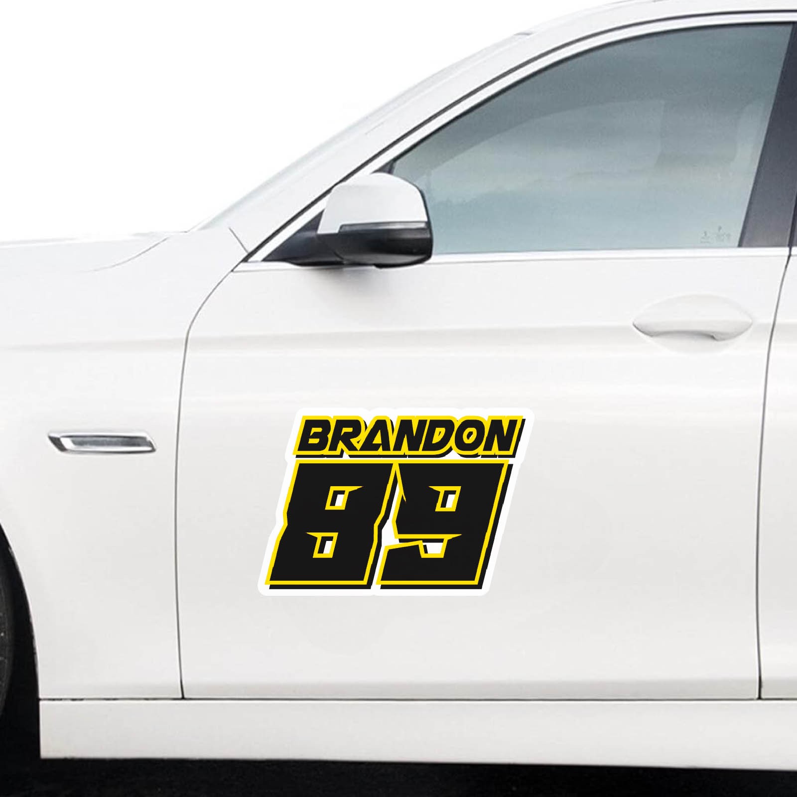 Number Name Stickers 10 inch Height x1 For Sports Cars, Race CarsAutocross