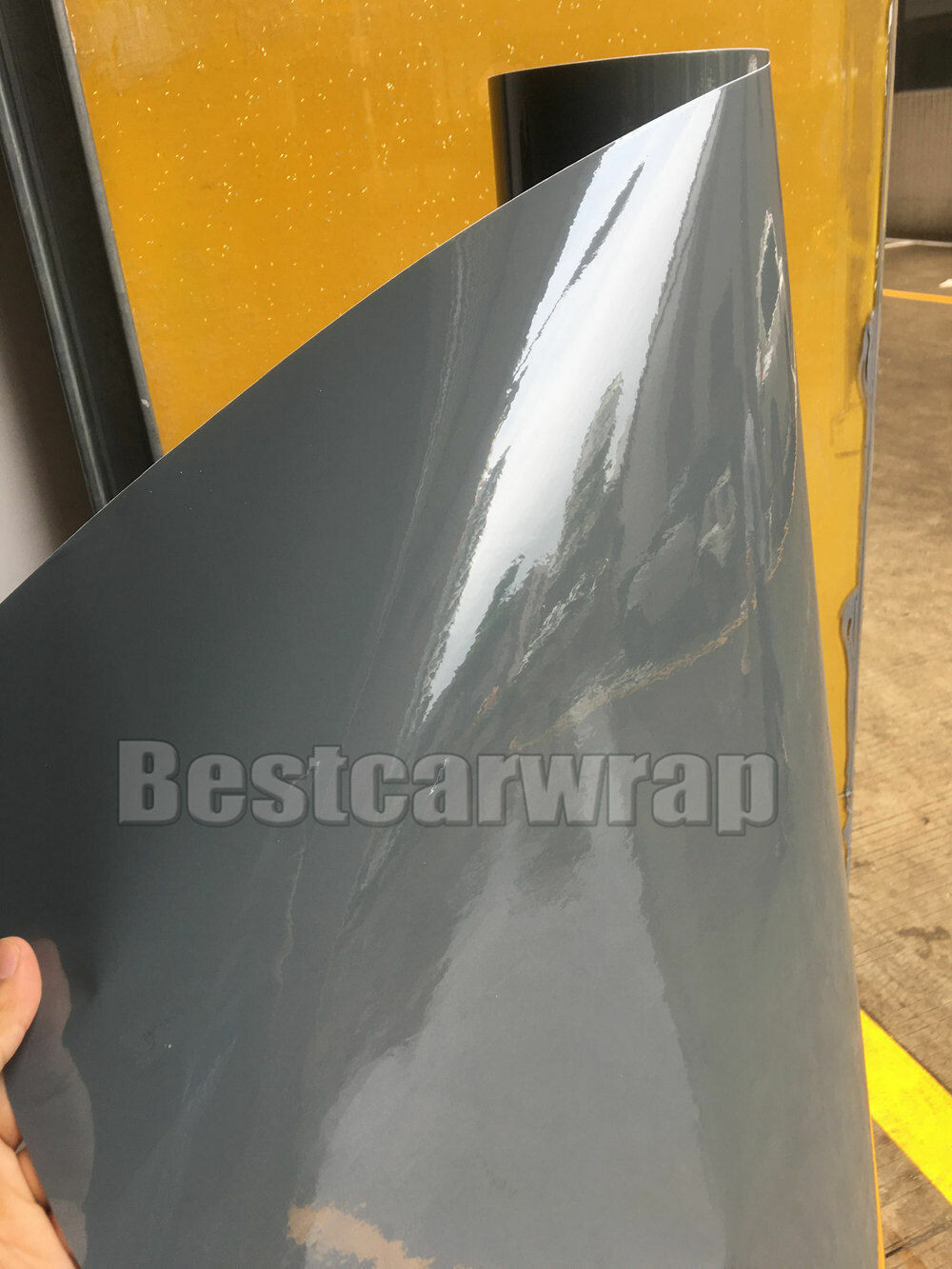 50FT x 5FT Cement Gray Ultra Gloss Vinyl For Whole Car Wrapping Graphics Film US