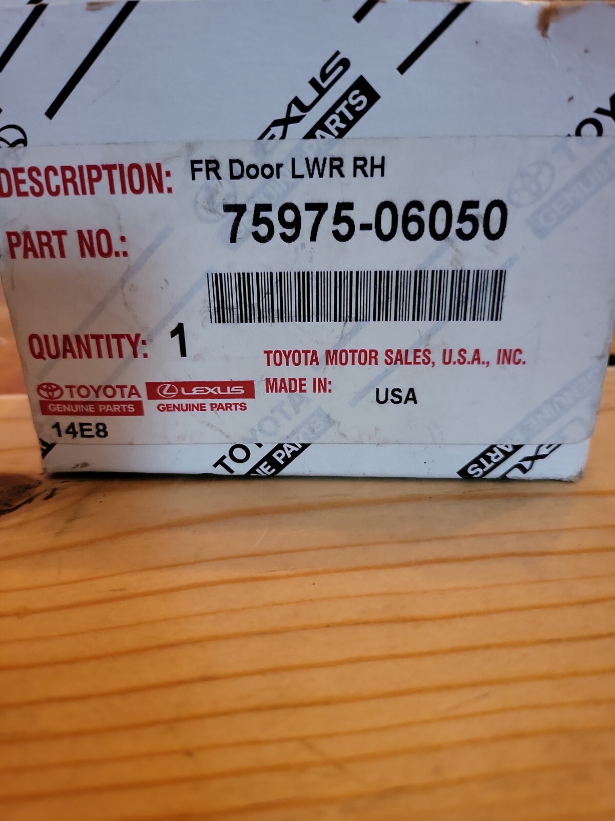 Genuine 2012-2017 Toyota Camry – Black Out Tape 75975-06050 Right Front Lower