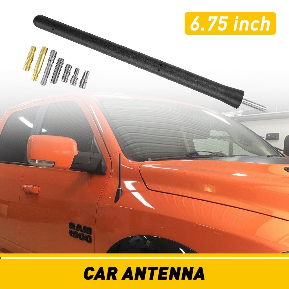 1/2Set 6 3/4″ Short Black Antenna Mast Radio AM/FM for MITSUBISHI OUTLANDER SPOR