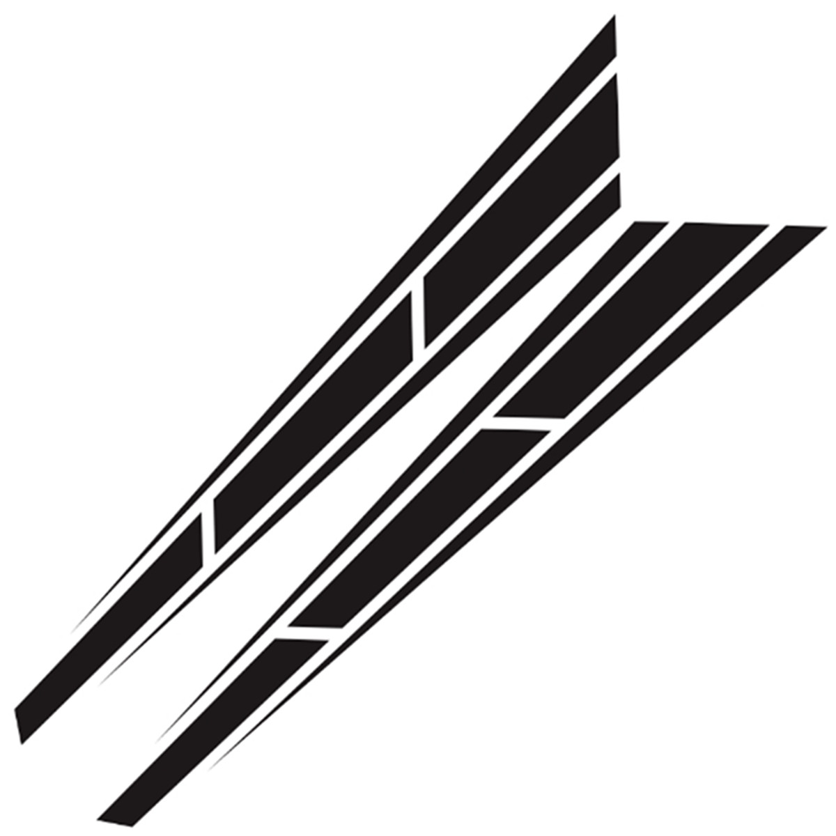 2PCS Racing Hood Vinyl Decal Sport Stripes For Car Side Body Stickers Kits DIY