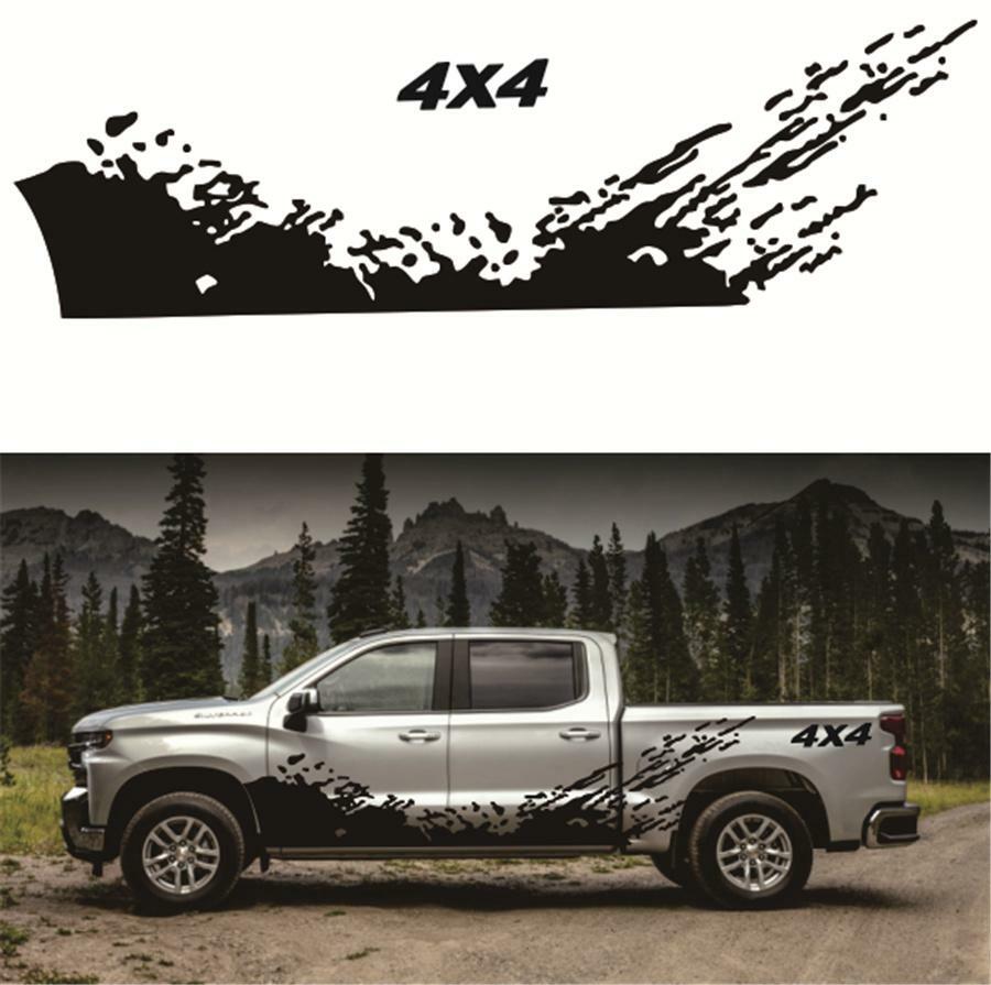 2Pcs Splash Stickers Vinyl Decal Off Road Graphics Decoration For Car Body Side