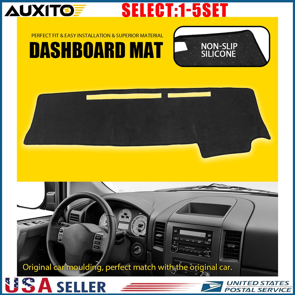 Fit 04-12 Nissan Titan Large Display Dashboard Mat Pad Dash Cover Black 1-5X
