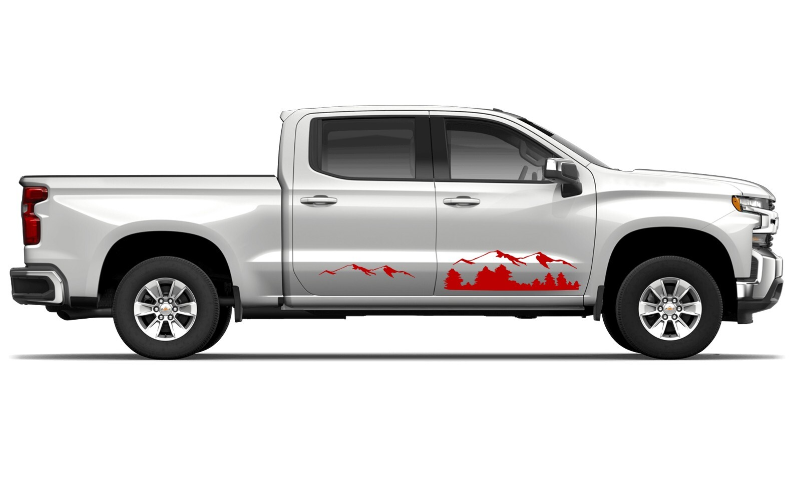 Door mountain graphics stickers decal compatible with Chevrolet Silverado