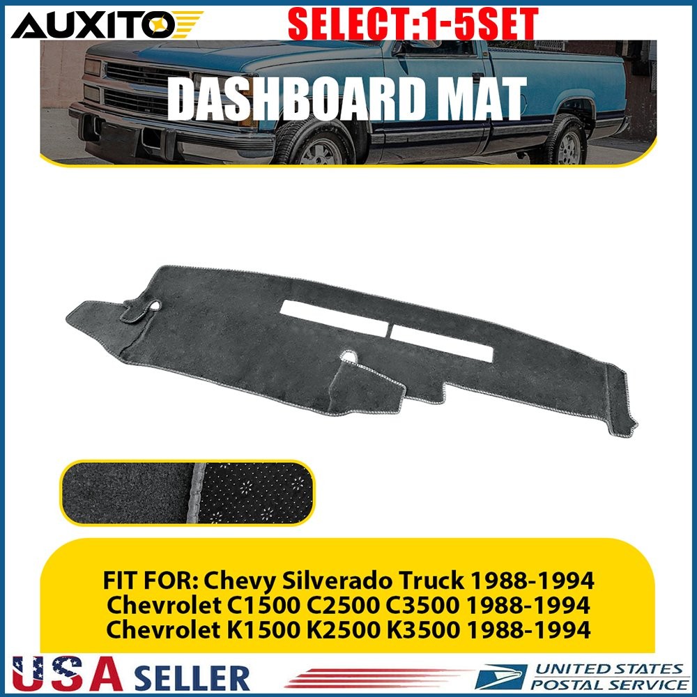 For 88-94 Chevy C1500 C2500 K1500 K2500 K3500 Gray Dash Mat Dashboard Cover 1-5X