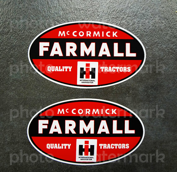 2pc IH McCormick Farmall INTERNATIONAL HARVESTER sticker decal Tractor Pick Size