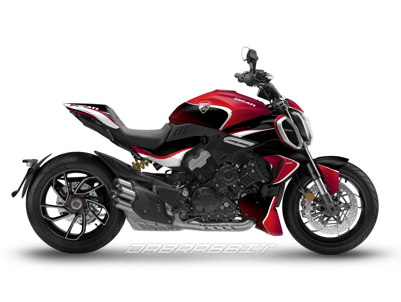 NEW Graphic kit for DUCATI DIAVEL V4 (2023~2025) Full Graphic kit (BR-RBW)