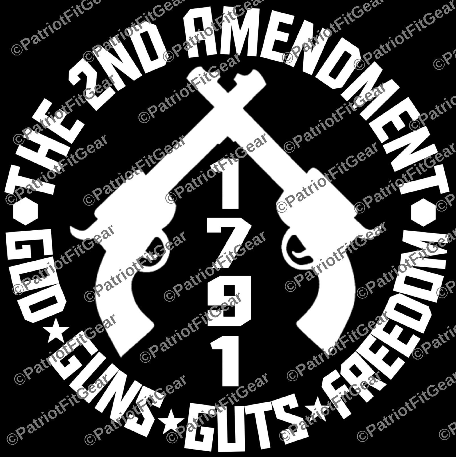 The 2nd Amendment,God Guns Freedom,Molon Labe,2A,Gun Rights,Custom Vinyl Decal