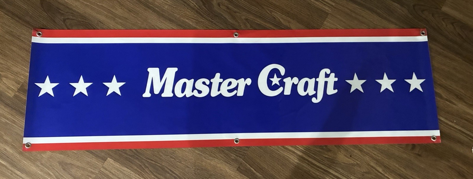 Master Craft Boat Stars and Stripes Banner Wall Decor Retro Logo 18×60 Inch