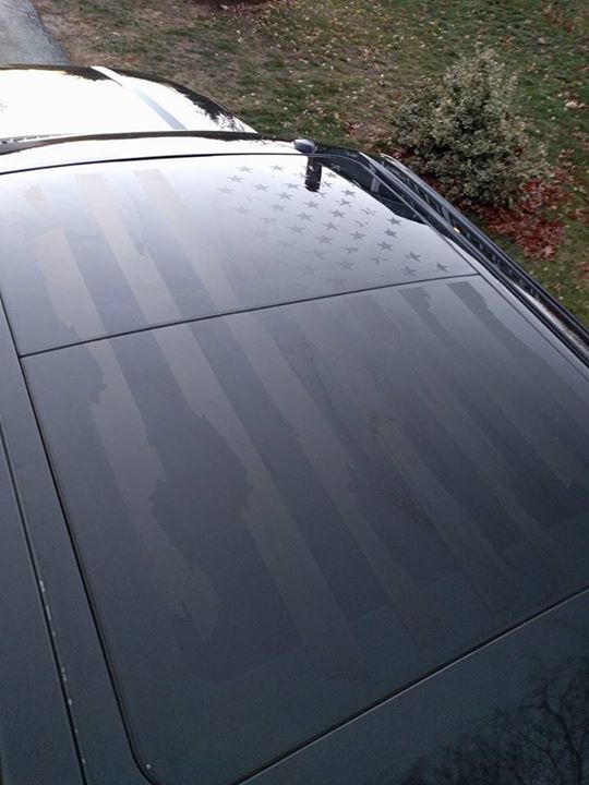 FORD F-150 DISTRESSED AMERICAN FLAG FOR ROOF GLASS PANEL F250 F350 F450 SUNROOF