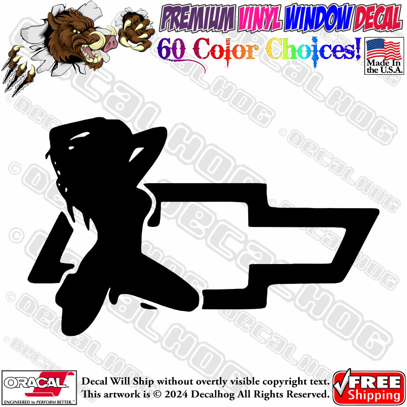 Sexy Chevy Hot Girl Car Truck Window Wall Vinyl Decal Sticker.