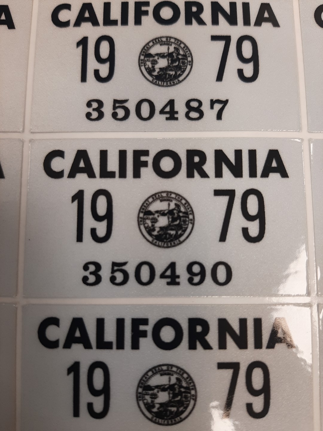 1979 California License Plate Sticker, YOM, CA, DMV, Registration. (1)