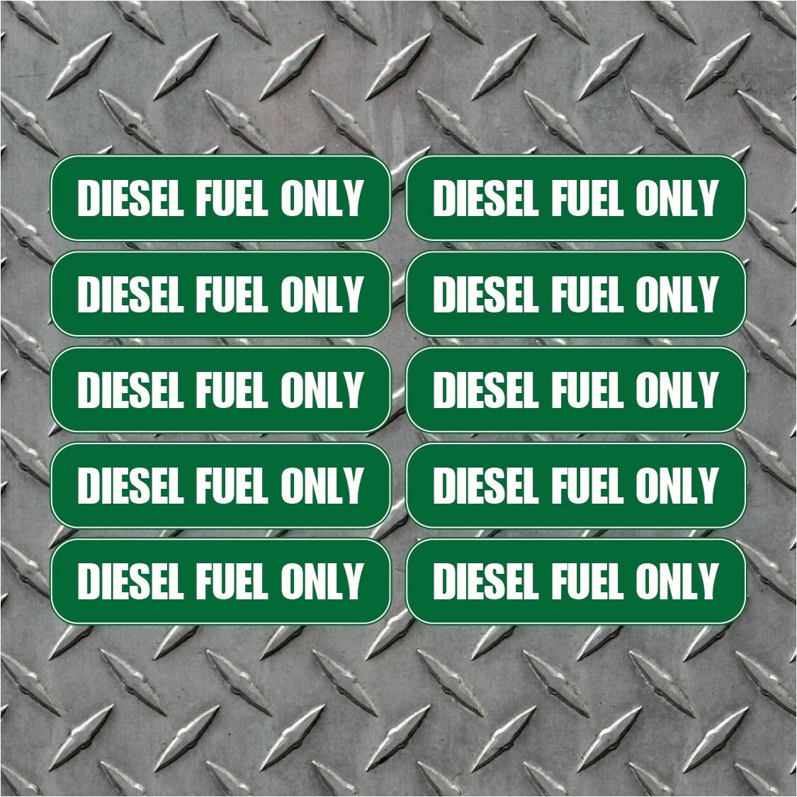 10x Diesel Fuel Only Vinyl Decals – Indoor Outdoor – Fade Resistant – 3″ wide