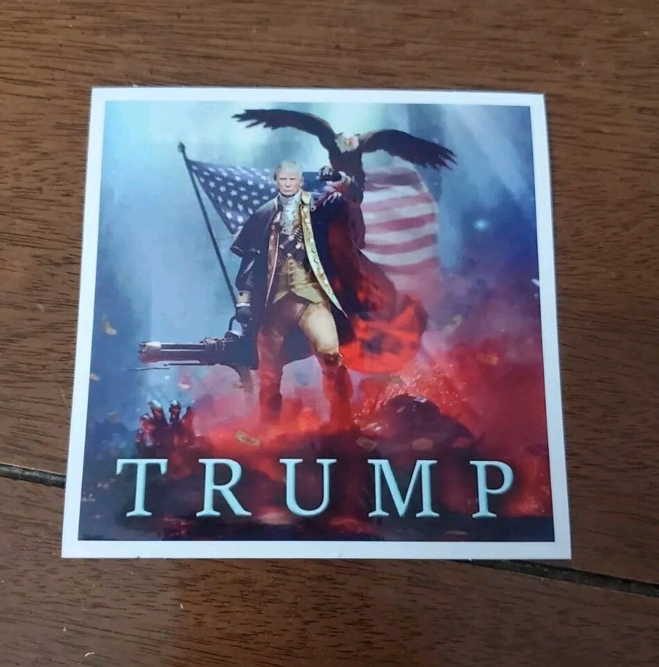 TRUMP STICKER MAGA PATRIOT WE THE PEOPLE 1776 EAGLE *WORLDWIDE 🌐 SHIPPING*