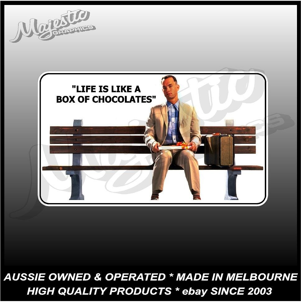 FORREST GUMP – BOX OF CHOCOLATES – 170mm x 100mm – Decal / Sticker