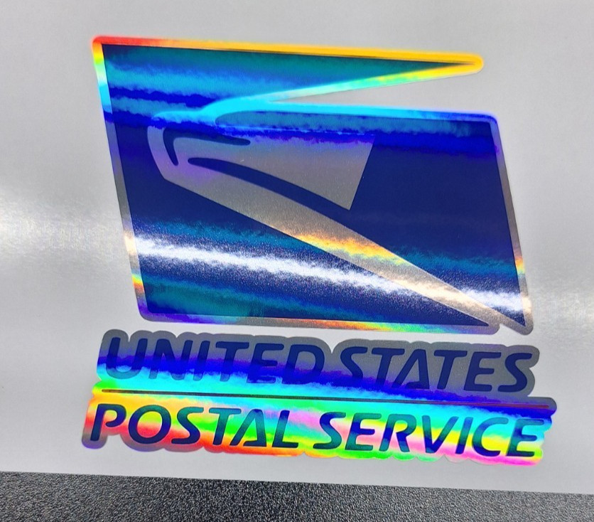 USPS Bird Text Holographic Vinyl Decal United States Postal Service SHINY Decal