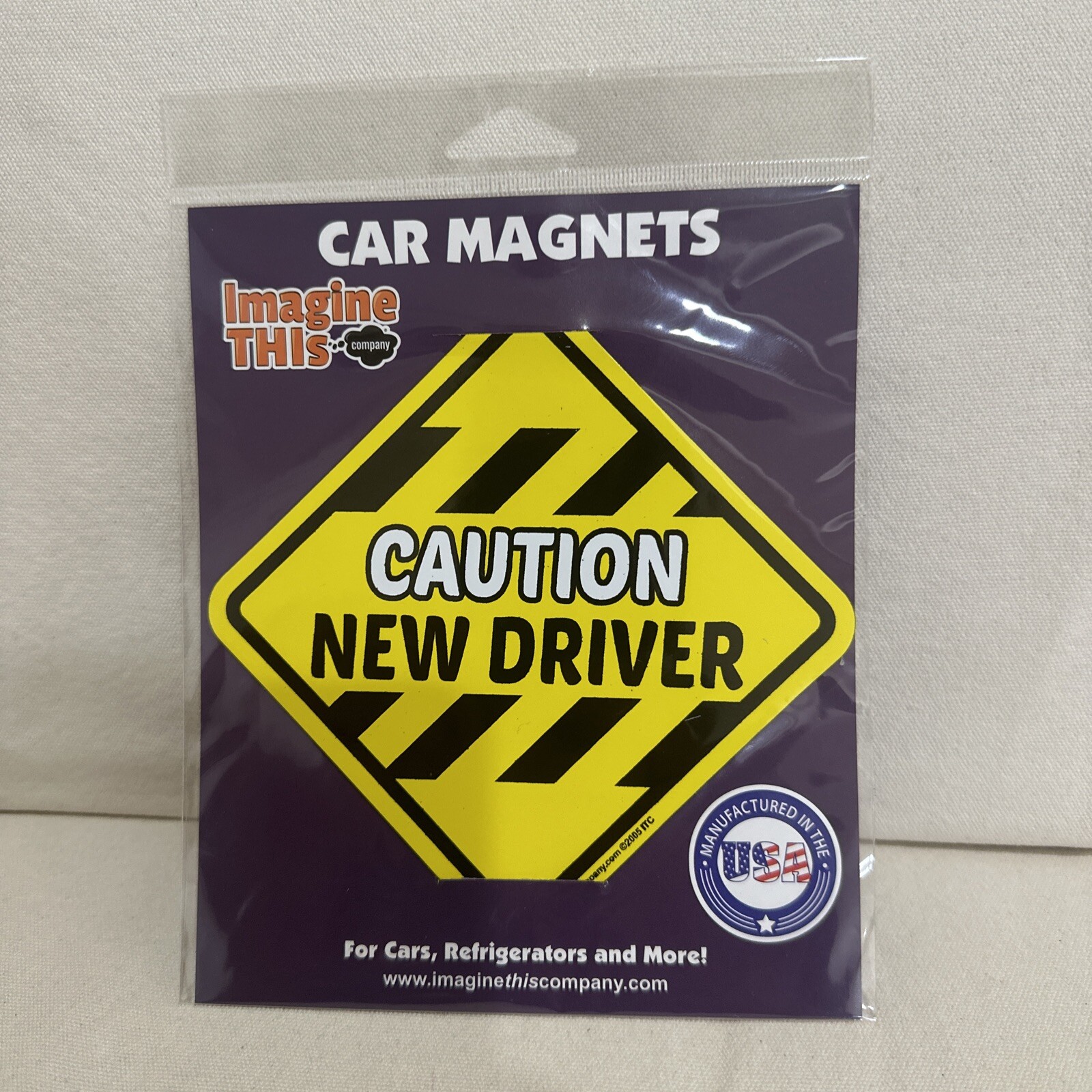 NEW “CAUTION NEW DRIVER” Car Magnets by Imagine This – 5 3/4″ x 5 3/4″