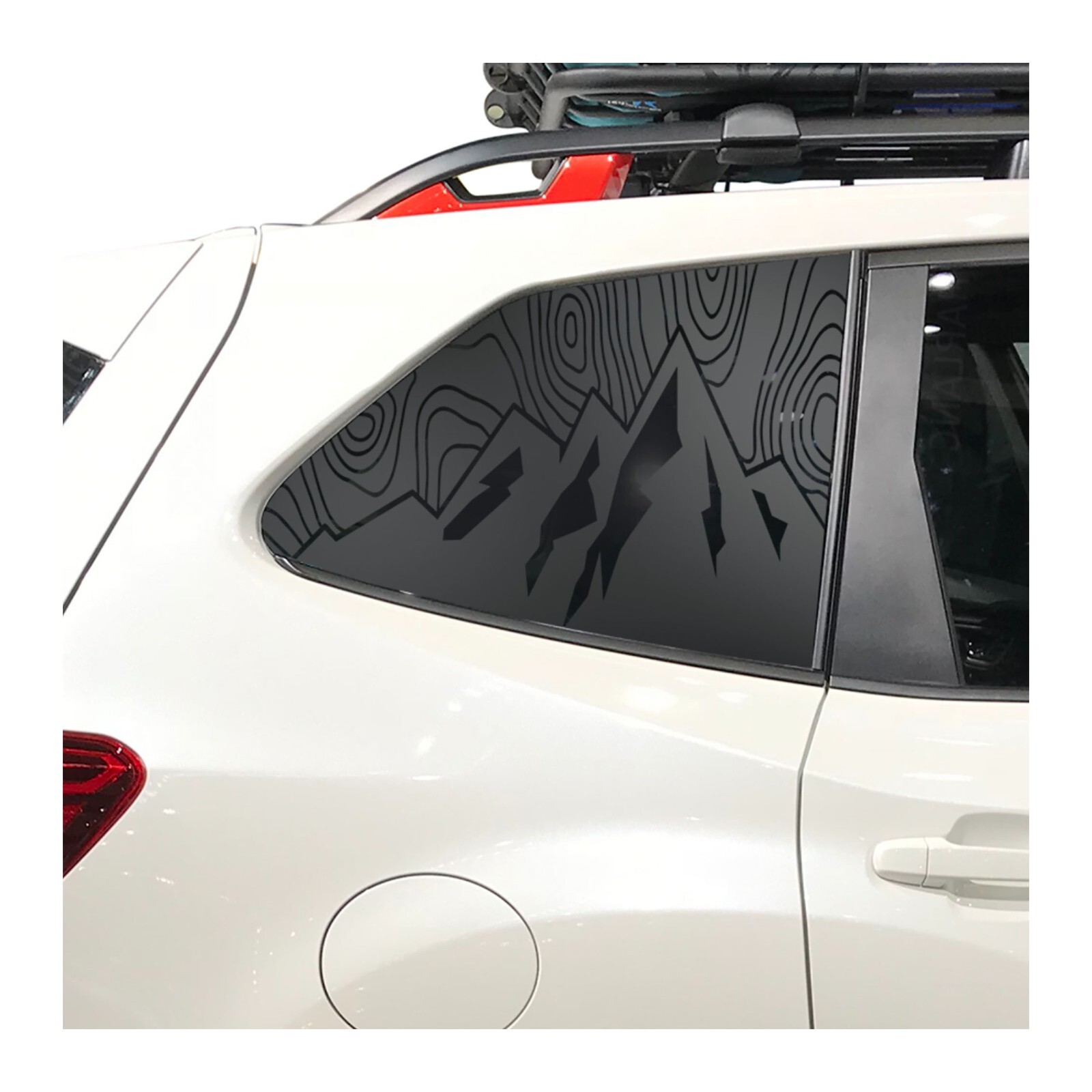 Topographic Map mountain design Decal for 2019-2024 Subaru Forester SK1-TX2