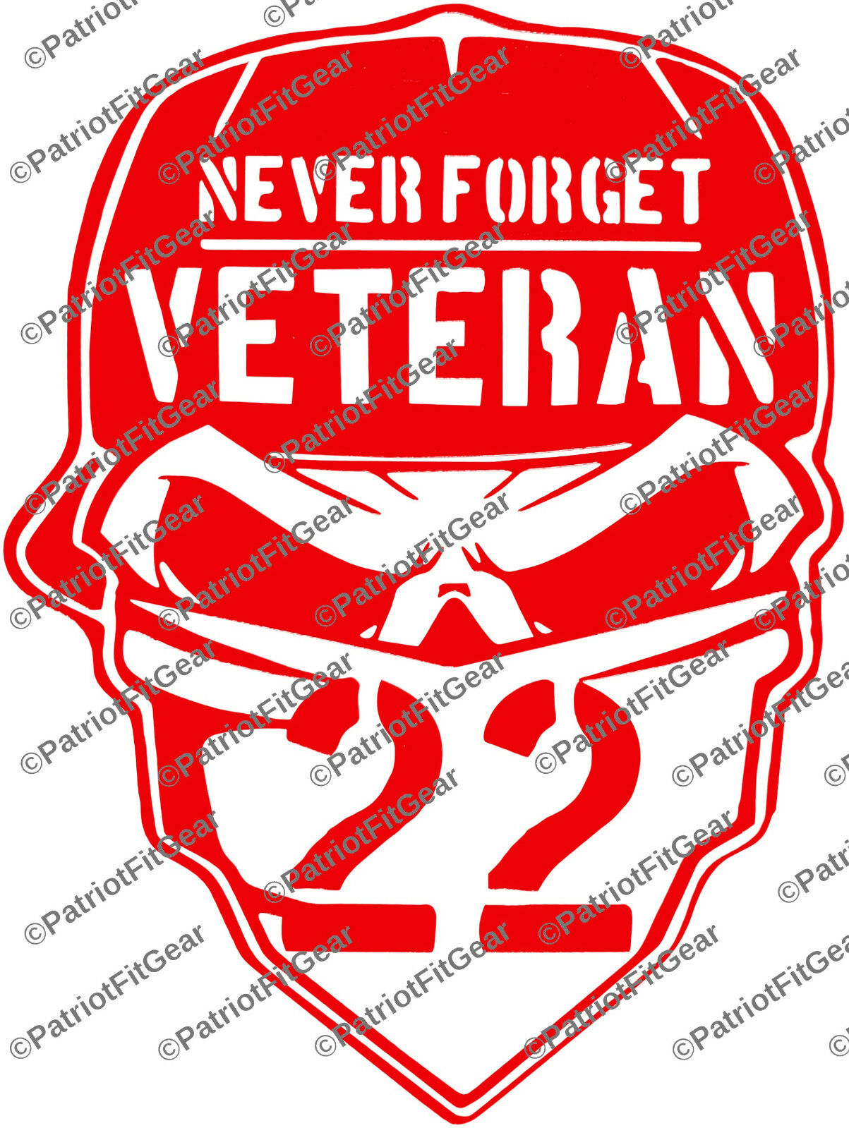 Veteran 22,Skull,Suicide Awareness,PTSD,Support Our Troops,Sticker,Vinyl Decal