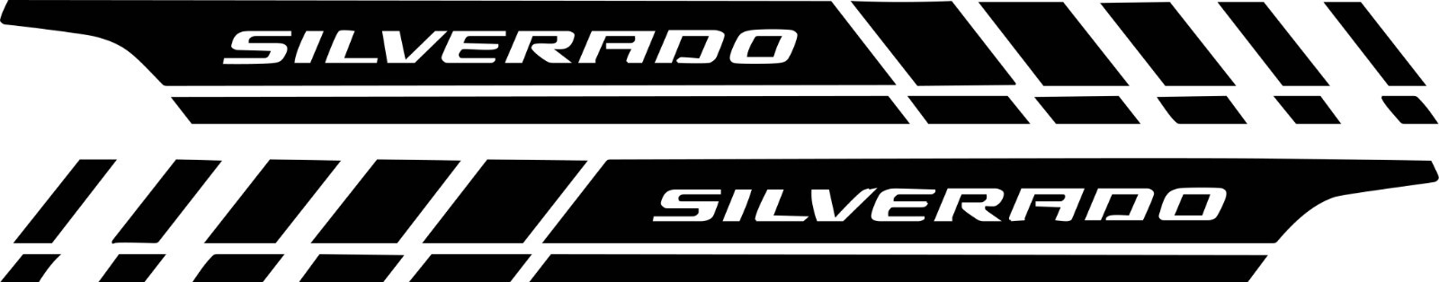 Compatible with Chevy Silverado .. horizontal strobe stripes. Set.