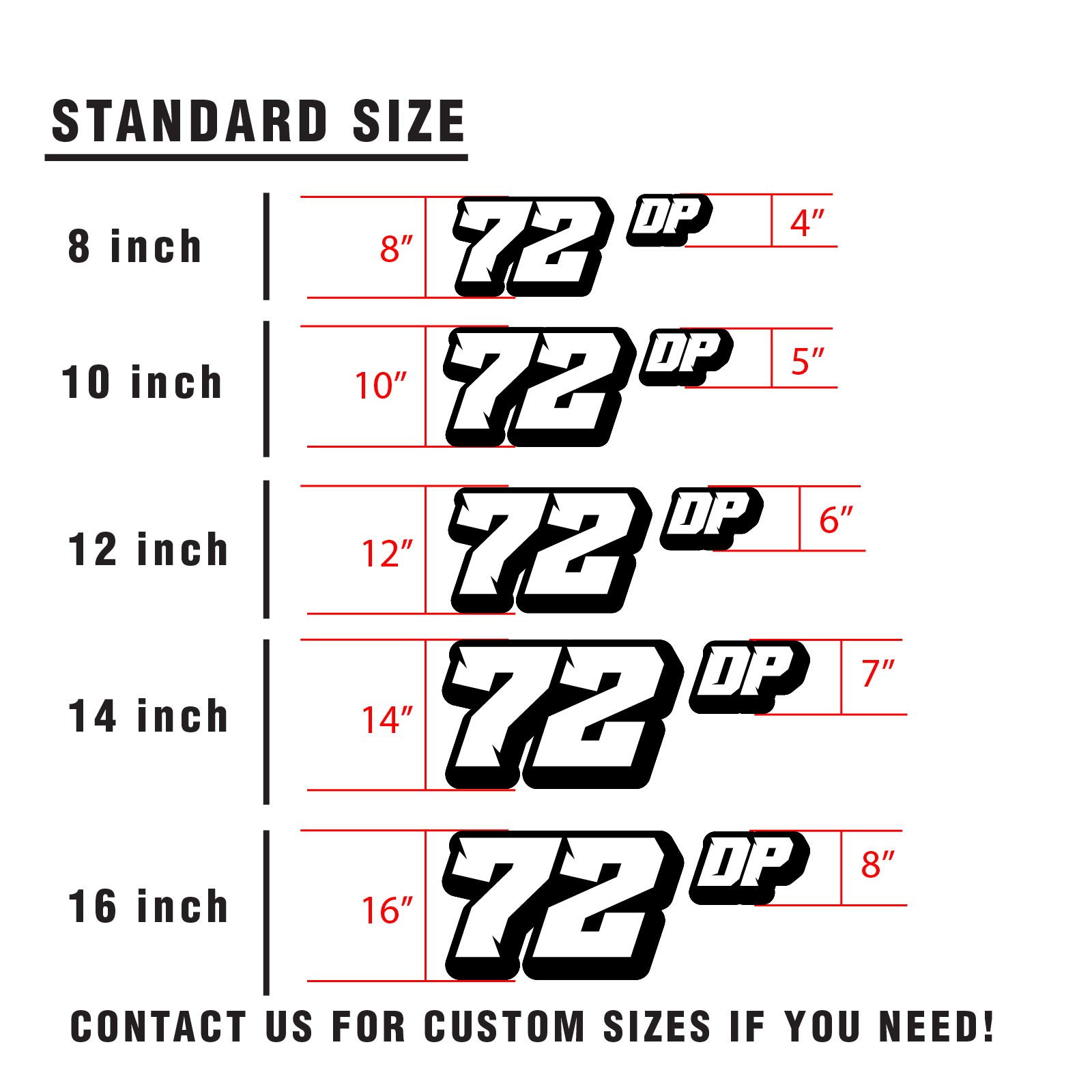 Custom Car Racing Number Class Magnet Decal x2 8,10,12-16 inch – Vibrant Style