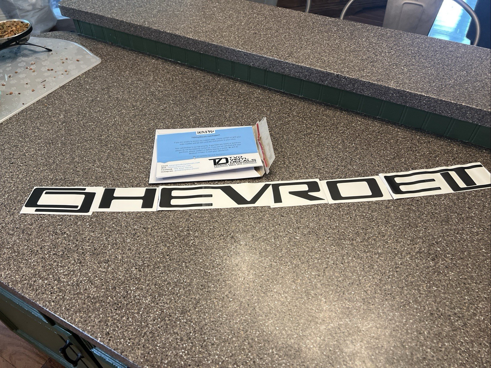 TVD Vinyl Decals “CHEVROLET” 2”tall 4”wide NEW