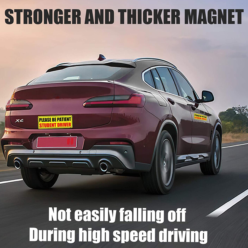 3 Pcs Car Bumper Sticker Decal Student Driver Magnet Car Signs Please Be Patient