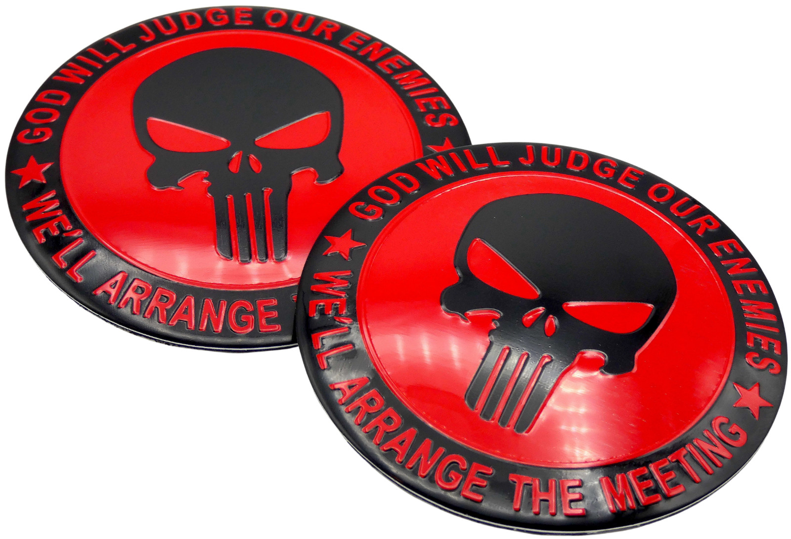2x 2nd Amendment Decal Sticker Emblem Fender Car Truck Aluminum Dome Shape 2.20″
