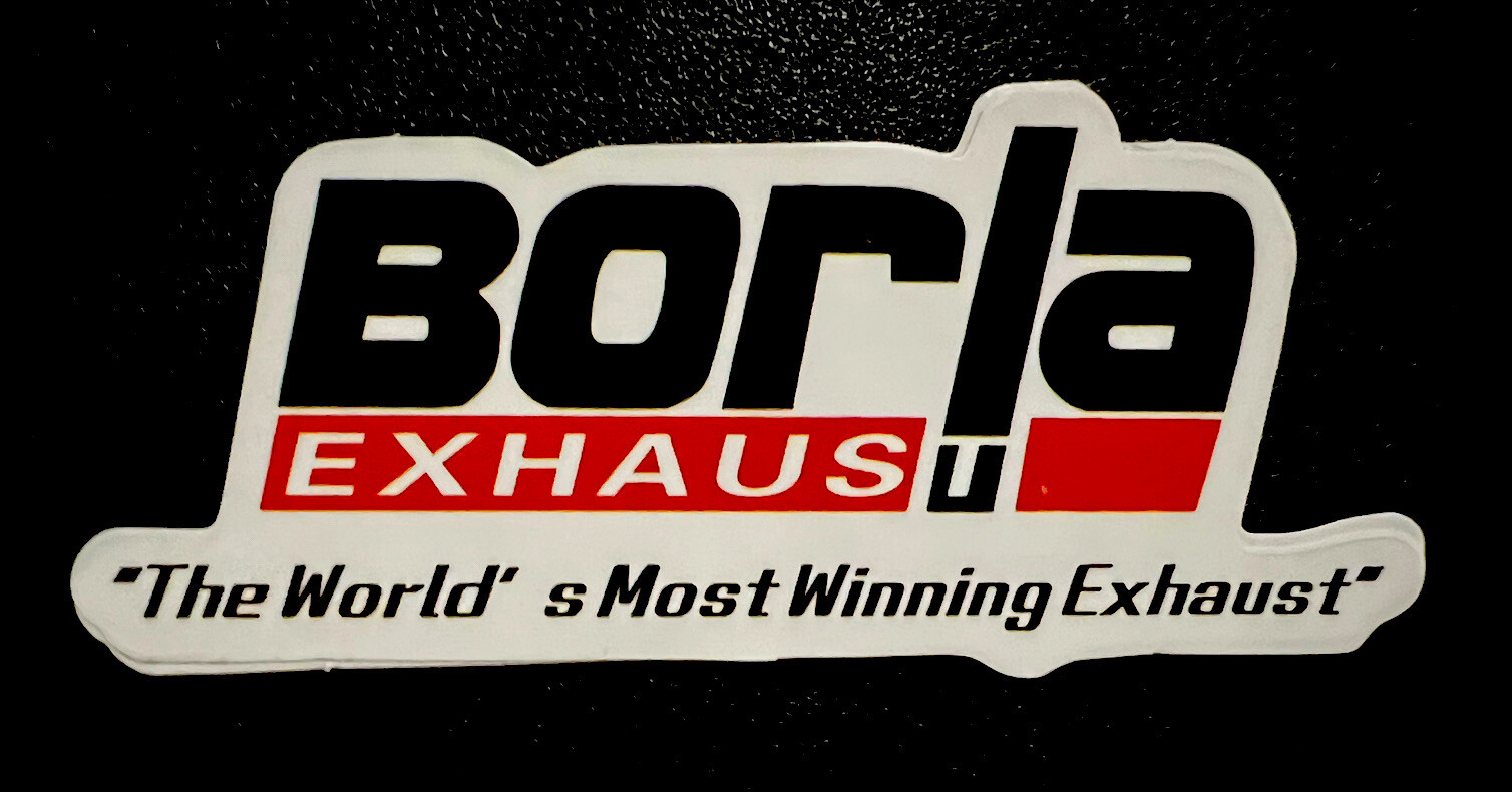 Borla Exhaust Sticker Matte Finish Approx Size: 3-1/4”X 1-3/8” Self Adhesive