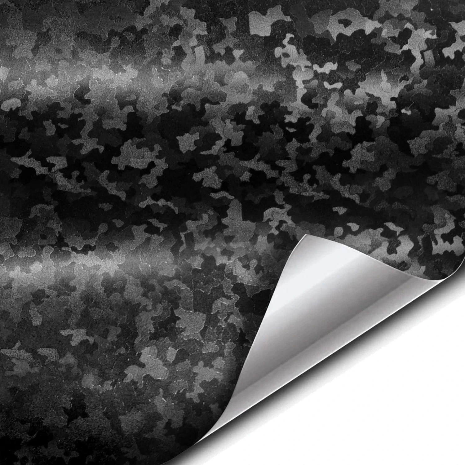 Black Stealth Small Patternless Camouflage Vinyl Wrap Roll 1ft x 5ft
