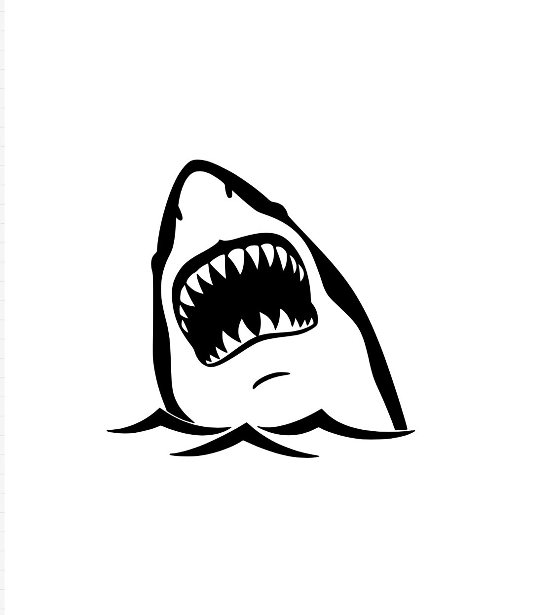 Shark Jaws Decal for Windshield Easter Egg Window You Pick Color