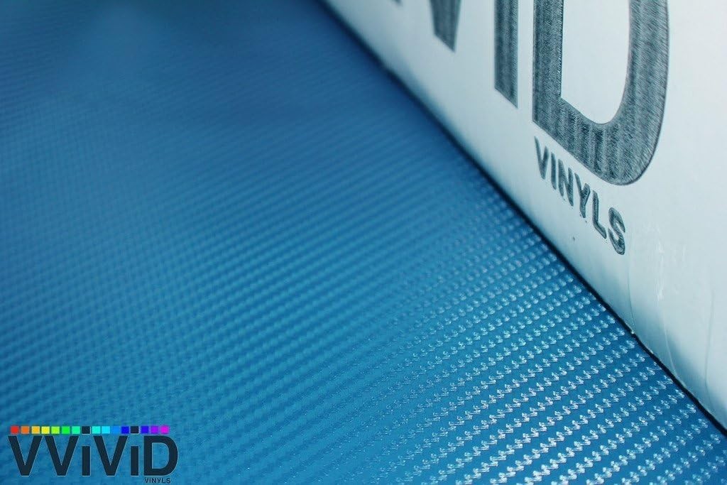 XPO Electric Blue 3D Carbon Fiber Vinyl Wrap 1ft x 5ft