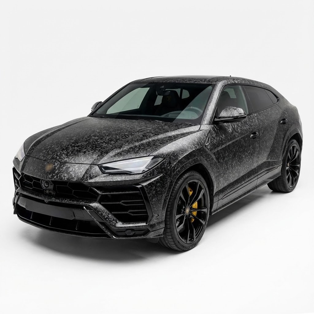 24″ x 60″ Premium Matte Flat Forged Carbon Fiber Vinyl Wrap Film Black 2ft x 5ft