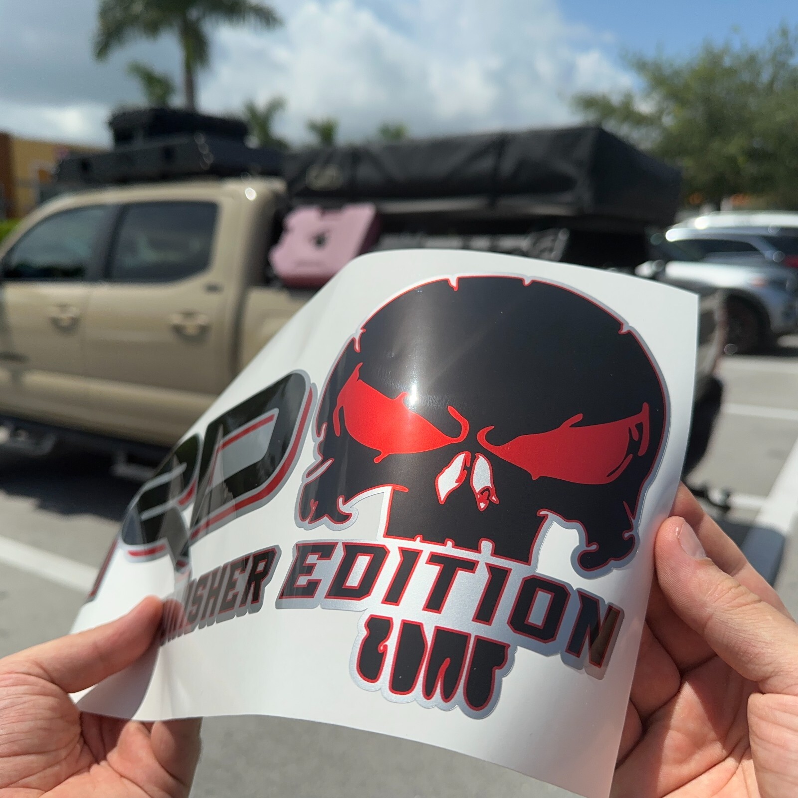 TRD Tacoma Skull Bedside Accessories Exterior Sports Punisher Edition Decals