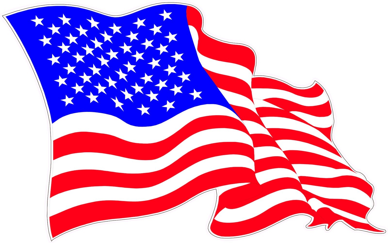 American Flag XX Large 36″ Decal UV Laminated 7 year warranty