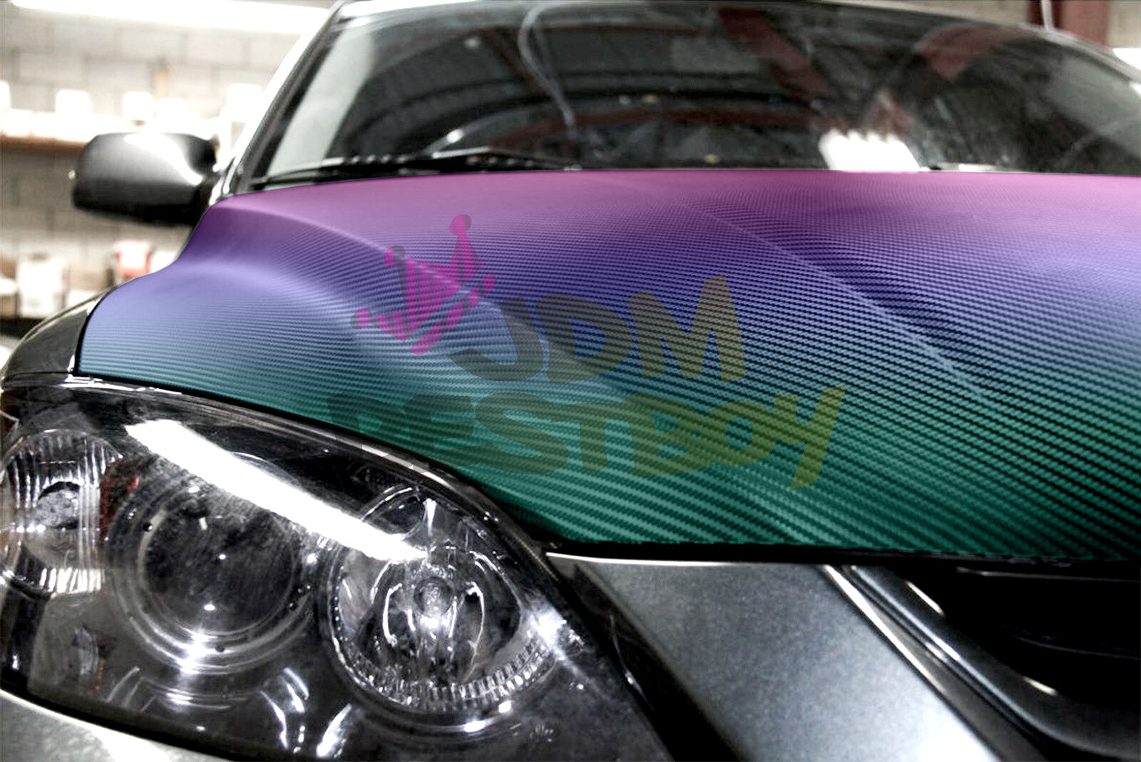 Chameleon 3D Carbon Fiber Matte Purple Teal Sticker Decal Vinyl Wrap Sheet Film