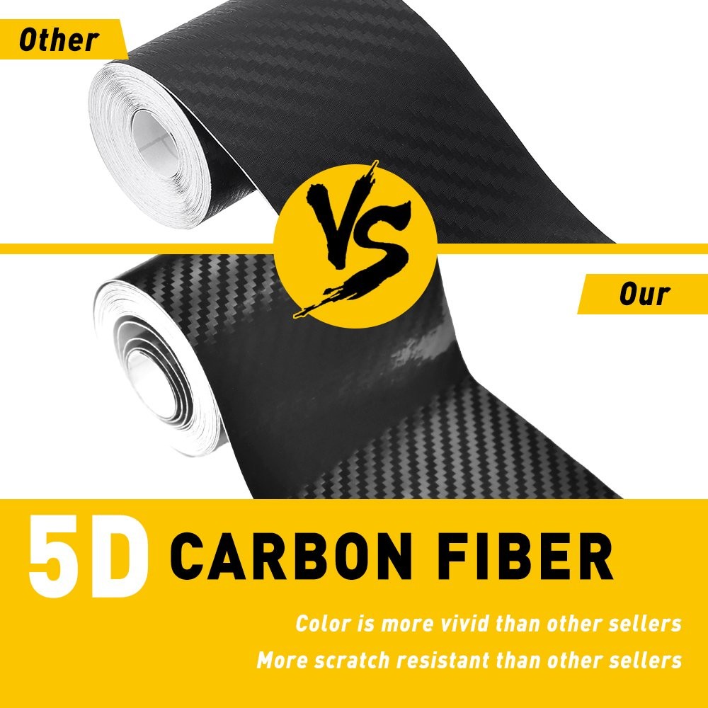 Car Door Carbon Fiber Sticker Antiscratch Protector Sill Scuff Cover Strip