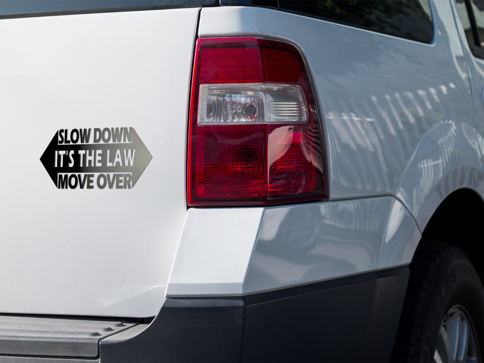 Slow Down Move Over Decal – High-Performance Vinyl Safety Sticker for Vehicles