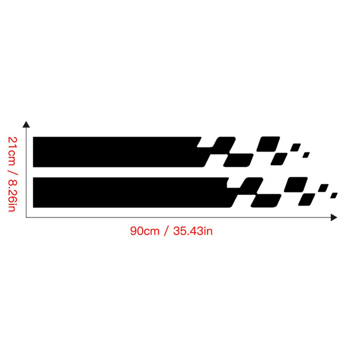 Sports Racing Vinyl Decal Hood Rearview mirror Side Skirt Strip Car Body Sticker