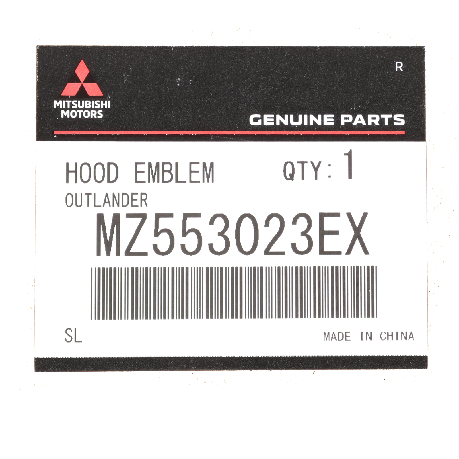 OEM 2022-2023 Genuine Mitsubishi Outlander Chrome Hood Emblem MZ553023EX