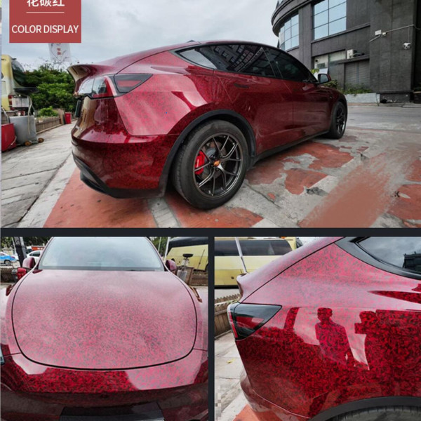 20×152 CM Glossy Laser Forged Carbon Fiber Vinyl Wrap Waterproof Car Interior