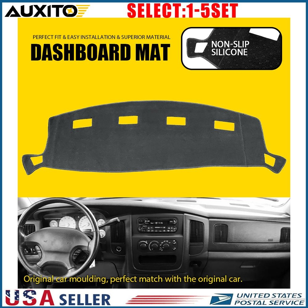 Dashboard Dash Board Cover Mat Carpet For 02-08 Dodge Ram 1500 2500 Gray 1-5X