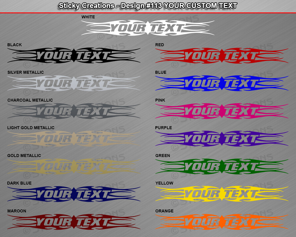 Design #113 Custom Decal Sticker Vinyl Graphic Windshield Window Tribal Car SUV