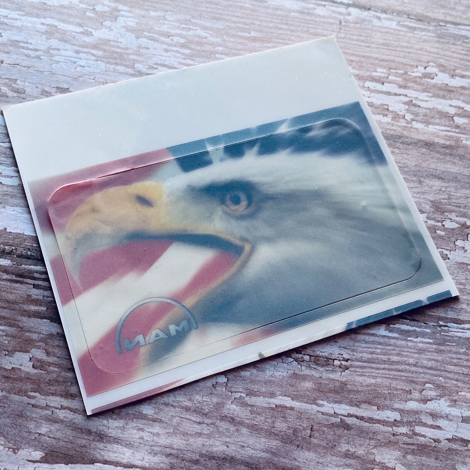 Vinyl Window Cling Decal Peal&Stick Eagle American Flag USA Auto Rectangle Shape