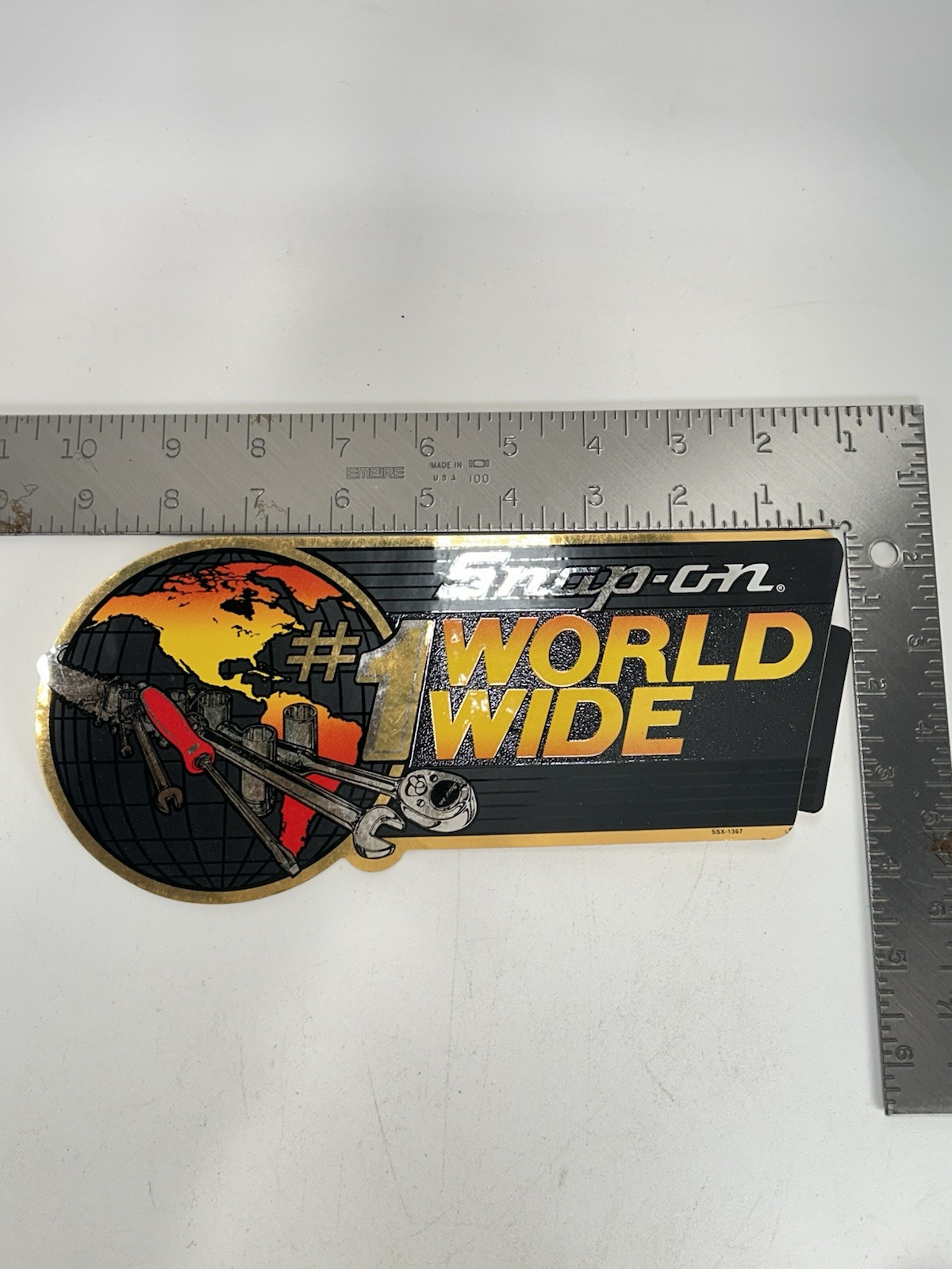 Vtg SNAP-ON Tools Sticker Lot Of 2 #1 World Wide Toolbox Bumper SSX-1367