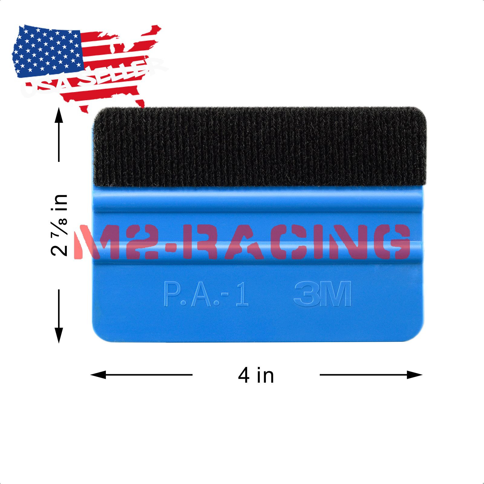 3M Blue Plastic Felt Edge Squeegee Car Vinyl Wrap Application Tool Scraper Decal