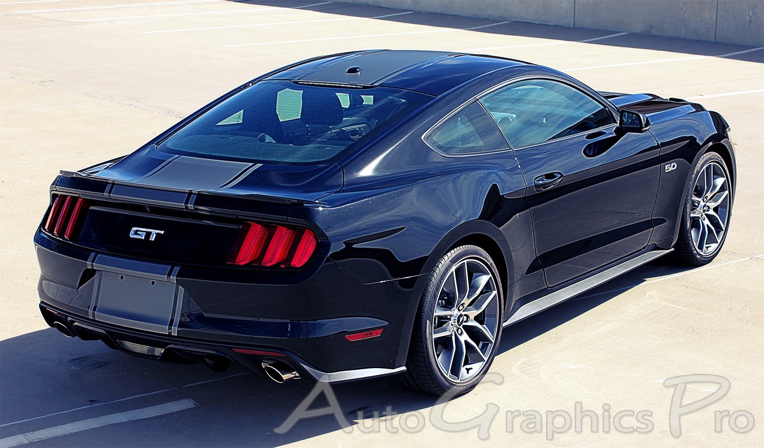 2015-2017 Ford Mustang V8 V6 CONTENDER Center Hood Rally Stripes Decals 3M Vinyl