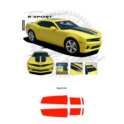 Chevrolet Camaro 2010-2013 Rally Stripes Graphic Kit – Red